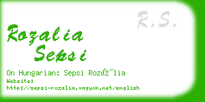 rozalia sepsi business card